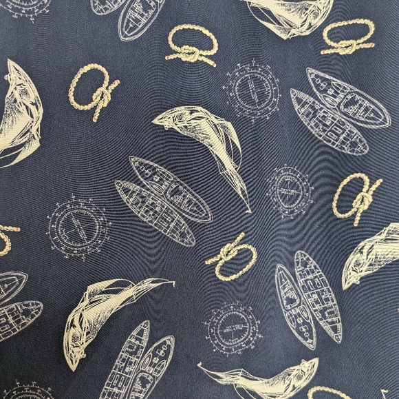 Lauren Ralph Lauren Silk Navy Nautical Sheath Dress Size 8 - Picture 6 of 7